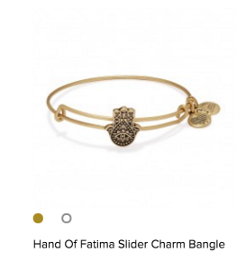 Hand of Fatima Slider Charm Bangle