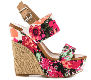 Floral Summer Wedge Shoes