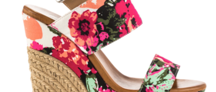 Floral Summer Wedge Shoes