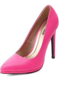 Charlotte Russe pink textured pumps