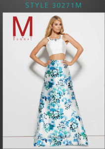 floral two piece prom dress trends